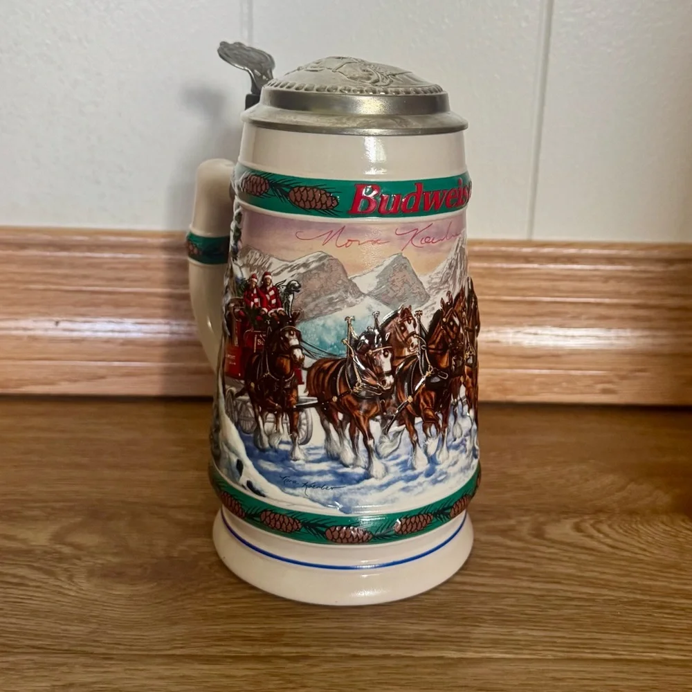 1993 Budweiser Holiday Stein SPECIAL DELIVERY Signature Edition Lidded CS1912S